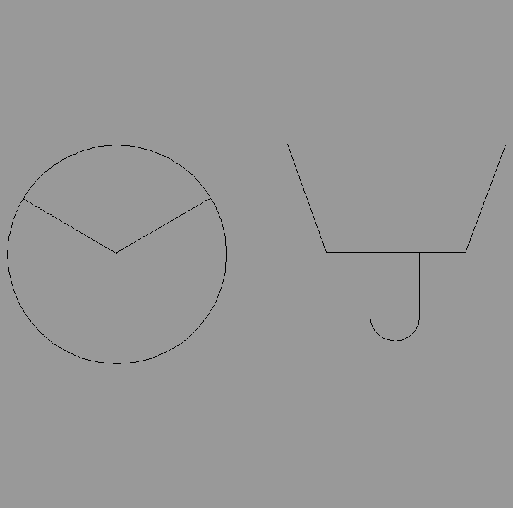 Bloque Autocad Detector de humos colocado